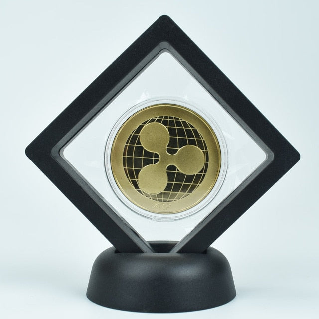 Hot sale Bitcoin Coin With Showing Case Gold Silver crypto Eth Bit coin Litecoin Dash Cardano IOTA FIL for Collection