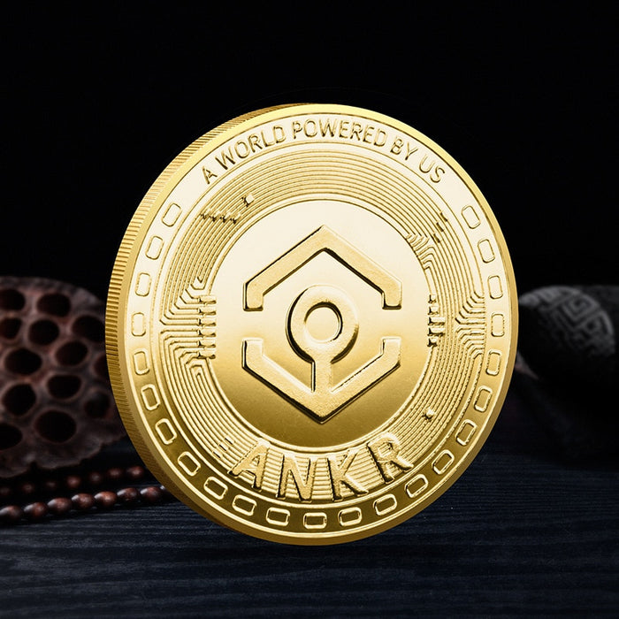 ANKR Crypto Coin Cryptocurrency Collectible Gift Coin Art Collection Physical Gold Plated 1PCS Commemorative Coin