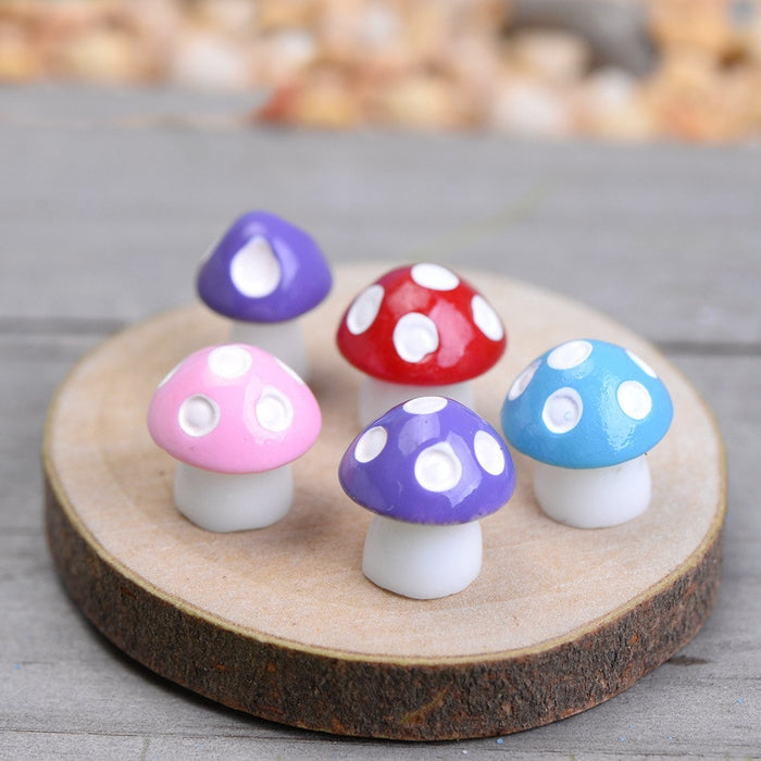 10PCS Mini Mushroom Garden Decoration Miniature