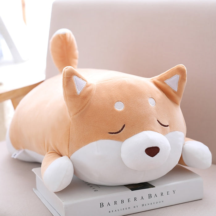 Kawaii Animal Cartoon Pillow Lovely Gift 36/55 Cute Fat Shiba Inu Dog Plush Toy Stuffed Soft for Kids Baby Children Good Quality