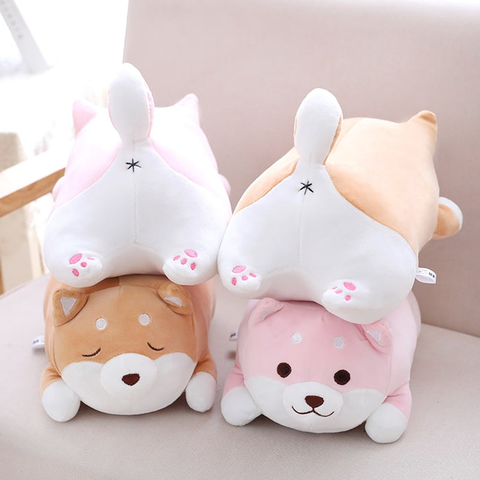 Kawaii Animal Cartoon Pillow Lovely Gift 36/55 Cute Fat Shiba Inu Dog Plush Toy Stuffed Soft for Kids Baby Children Good Quality