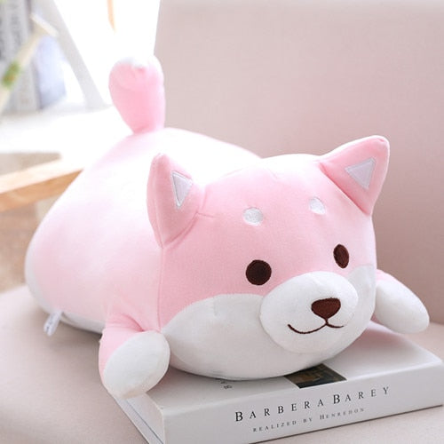 Kawaii Animal Cartoon Pillow Lovely Gift 36/55 Cute Fat Shiba Inu Dog Plush Toy Stuffed Soft for Kids Baby Children Good Quality