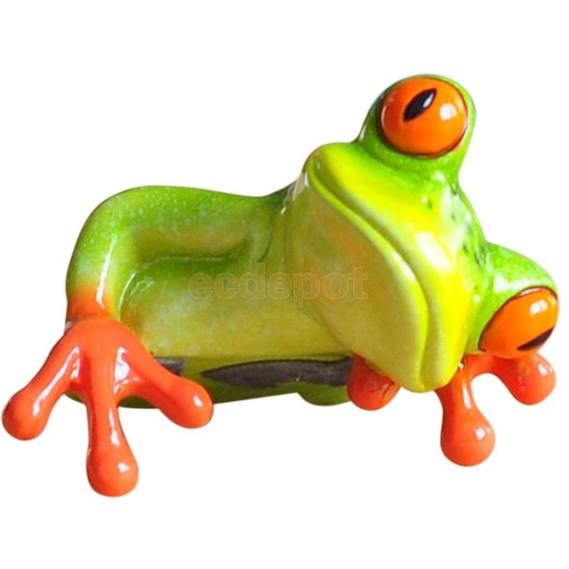 3D Frog Funny Car Office Desk  Decor Ornaments Miniature